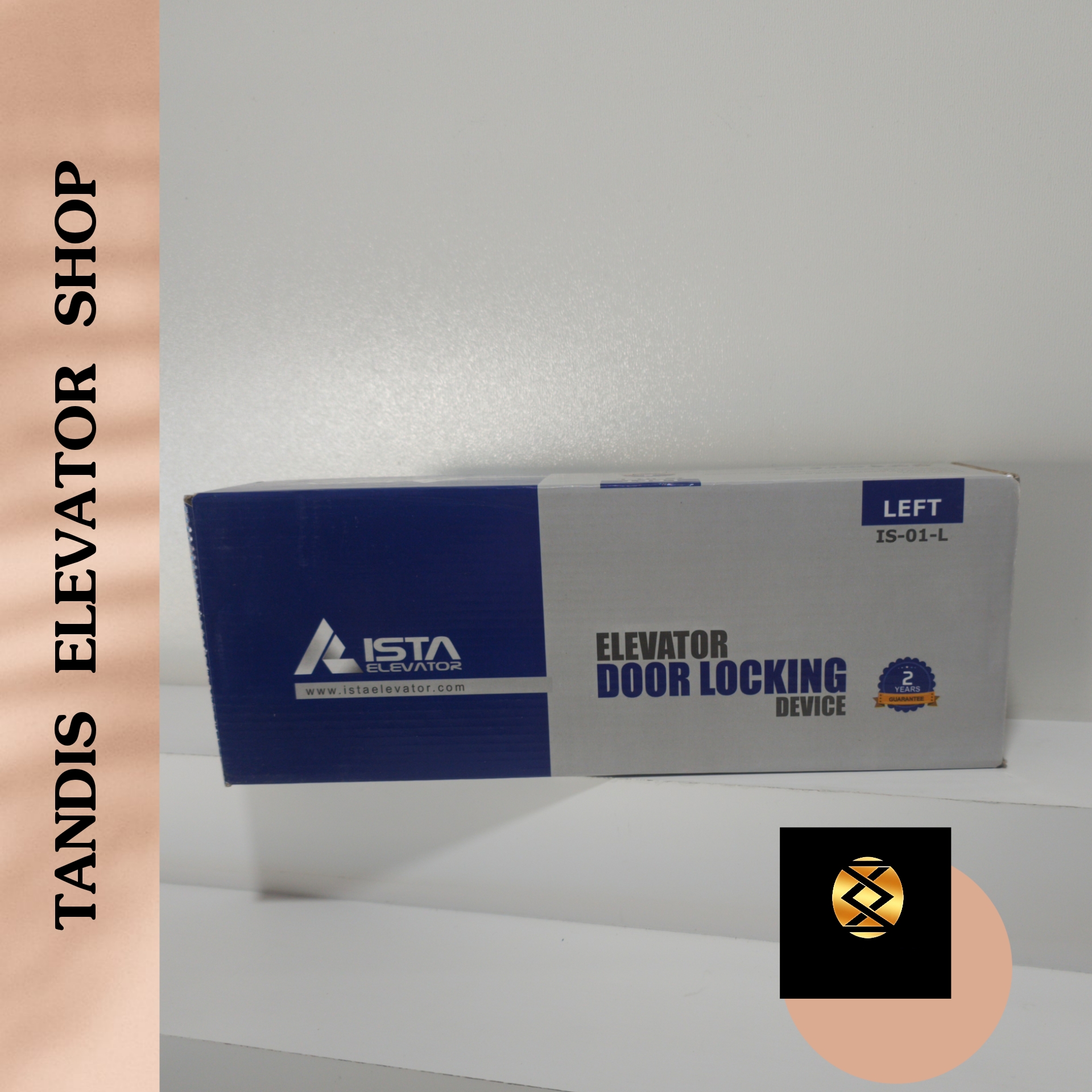 قفل درب لولایی آسانسور برند شرکت ایستا چپ بازشو و راست بازشو
