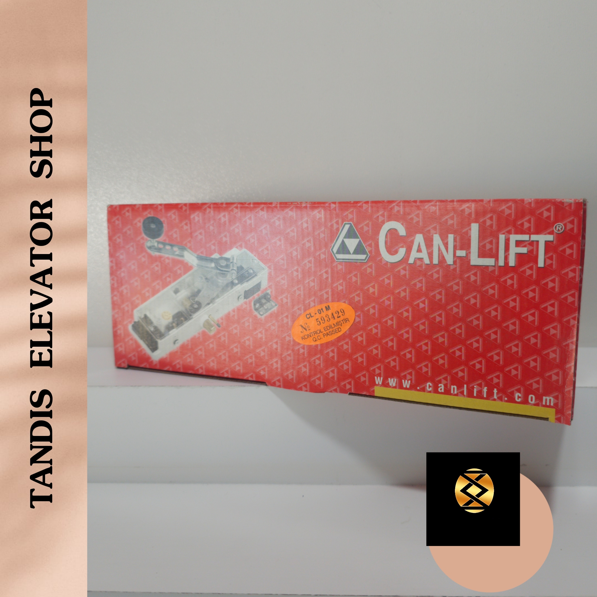 قفل درب لولایی آسانسور برند جان لیفت چپ بازشو و راست بازشو