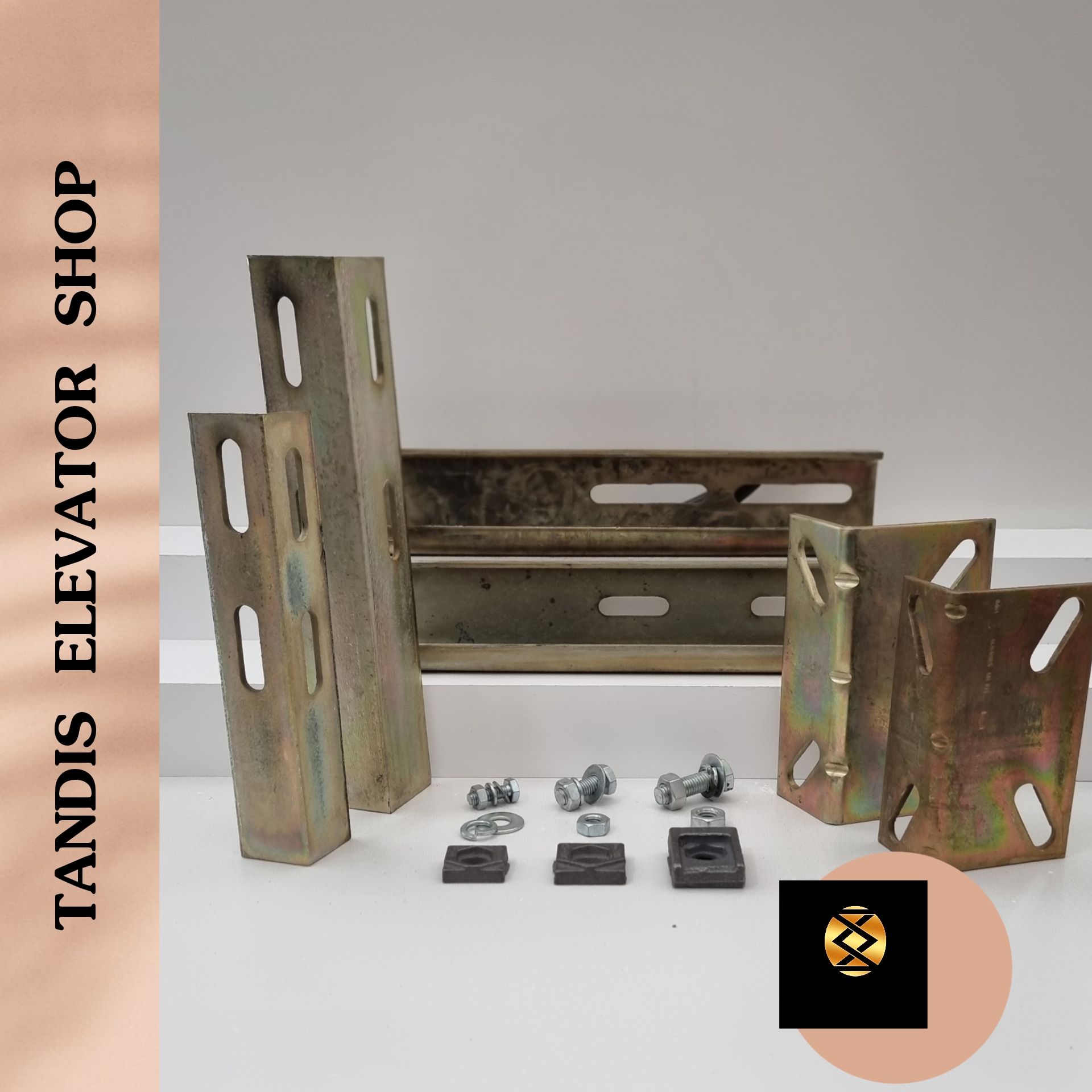 براکت وزنه ۳۰ سانت آبکاری شده آسانسوری